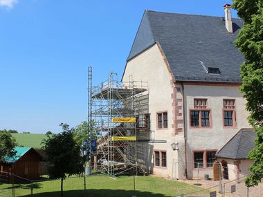 noch stehen Gerüste, aber bald ist das Herrenhaus wieder für Besucher zugängig