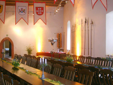Der Rittersaal auf Burg Mildenstein